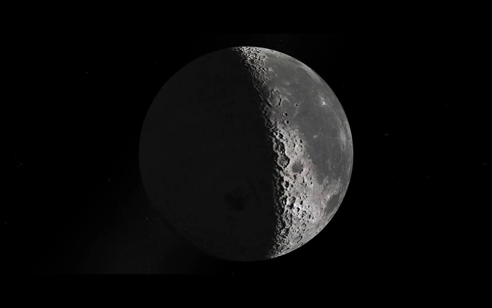 The half-lit Moon in the Kid Globe Moon phases scenario