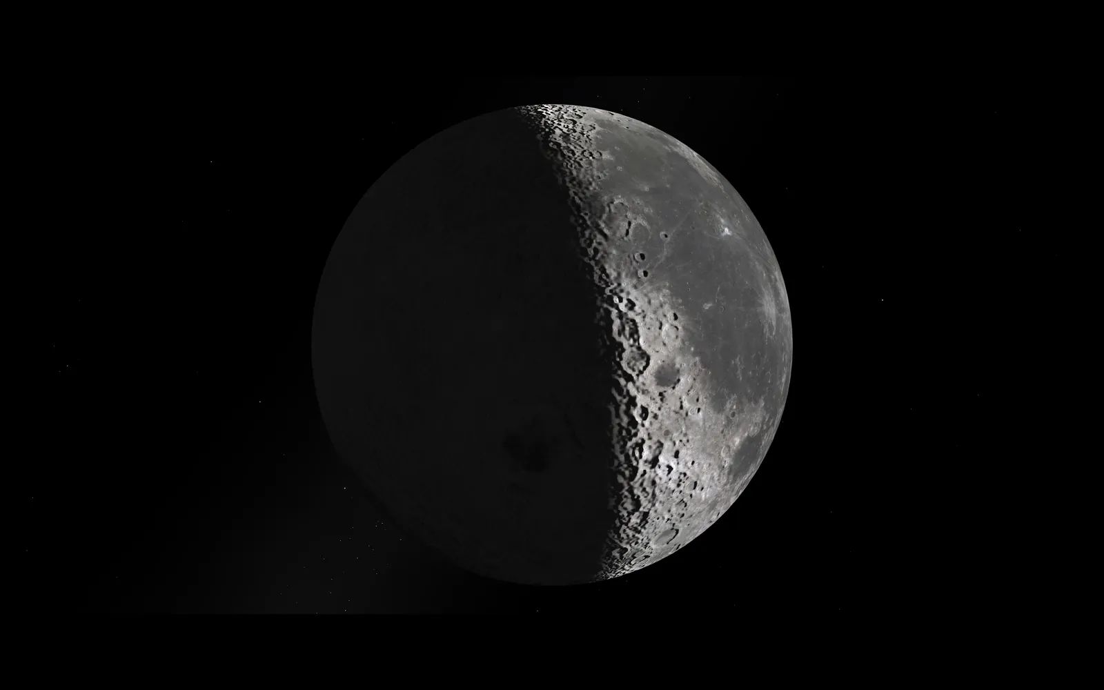 La Lune à moitié éclairée dans le scénario des phases de la Lune de Kid Globe